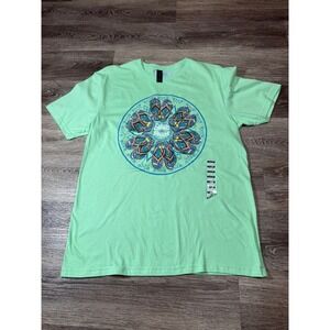 Edistonian Surf &‎ Turf Edisto Beach Flip Flop Graphic T-Shirt Lime Green Medium